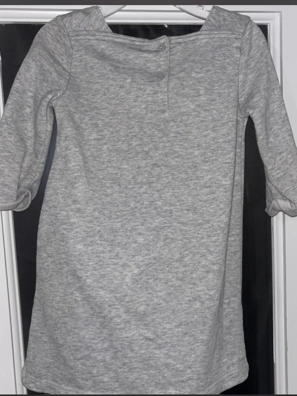 Gymboree Grey Dress with Pink and Aqua Butterfly